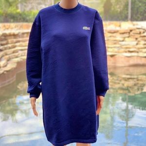 LACOSTE WOMENS SWEATER DRESS (36) BLUE